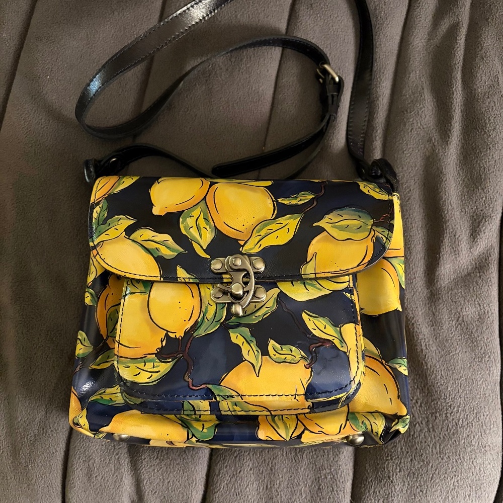 Yellow Lemon Print Crossbody Bag - Women Bags